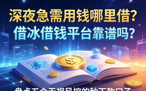 深夜急需用钱哪里借？借冰借钱平台靠谱吗？盘点五个无视风控的秒下款口子