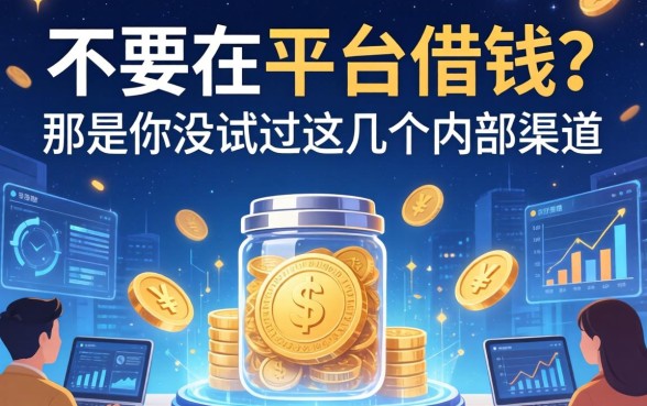 不要在平台借钱？那是你没试过这几个内部渠道