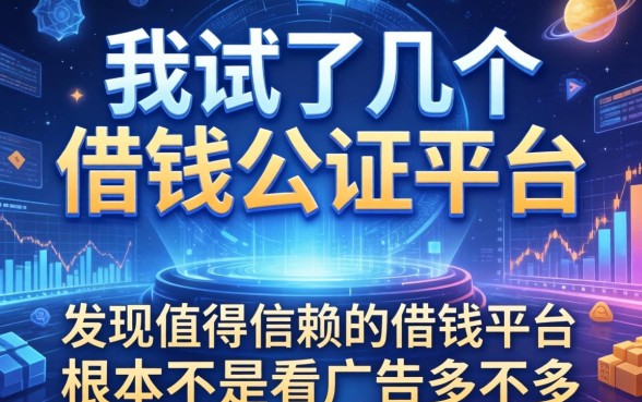 我试了几个借钱公证平台，发现值得信赖的借钱平台根本不是看广告多不多