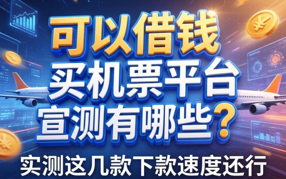 可以借钱买机票平台有哪些？实测这几款下款速度还行