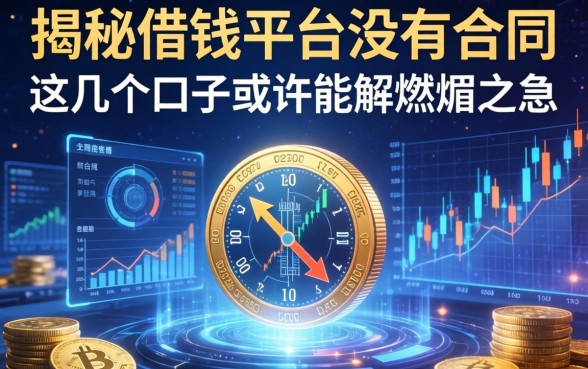 揭秘借钱平台没有合同，这几个口子或许能解燃眉之急