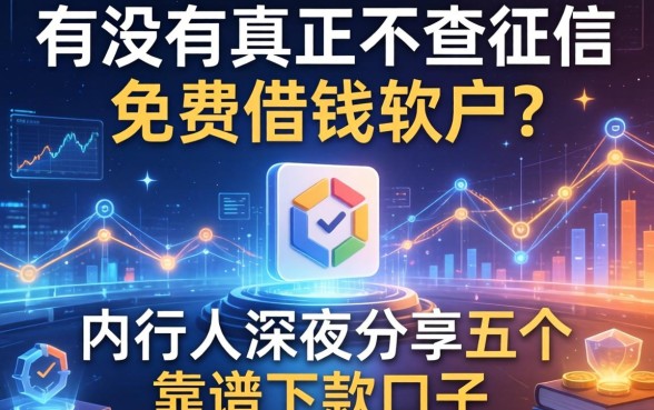 有没有真正不查征信的免费借钱软件？内行人深夜分享五个靠谱下款口子