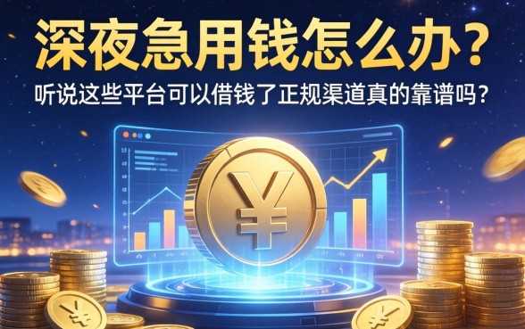 深夜急用钱怎么办？听说这些平台可以借钱了，正规渠道真的靠谱吗？