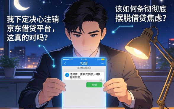 深夜收到那条扣款短信后，我下定决心注销京东借钱平台，这真的对吗？该如何彻底摆脱借贷焦虑？