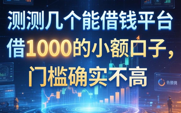 实测几个能借钱平台借1000的小额口子，门槛确实不高