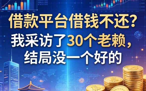 借款平台借钱不还？我采访了30个老赖，结局没一个好的