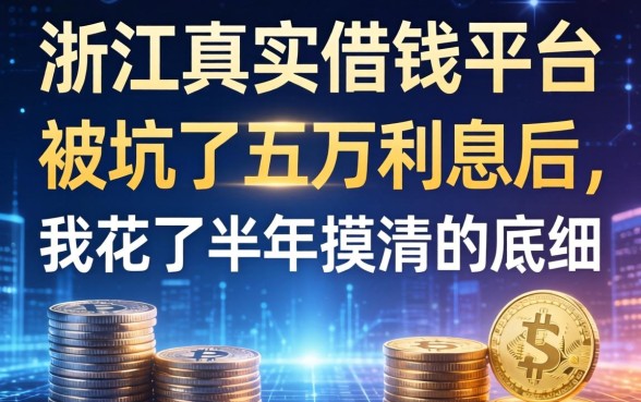 浙江真实借钱平台：被坑了五万利息后，我花了半年摸清的底细