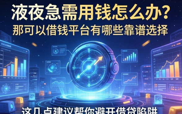 深夜急需用钱怎么办？那可以借钱平台有哪些靠谱选择？这几点建议帮你避开借贷陷阱