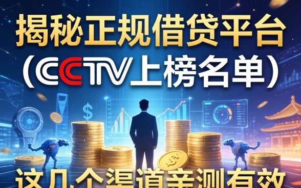 揭秘正规借钱平台cctv上榜名单，这几个渠道亲测有效