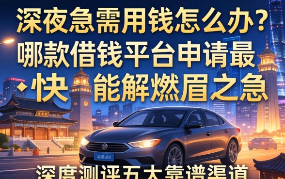 深夜急需用钱怎么办？哪款借钱平台申请最快能解燃眉之急？深度测评五大靠谱渠道