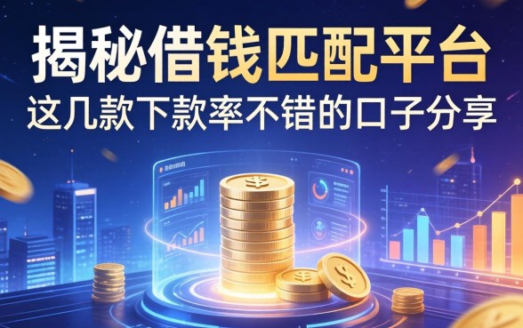 揭秘借钱匹配平台：这几款下款率不错的口子分享