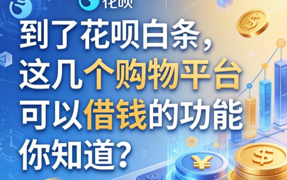 除了花呗白条，这几个购物平台可以借钱的功能你知道吗？