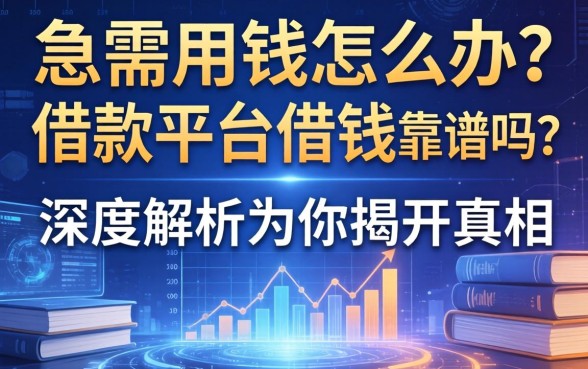 急需用钱怎么办？在借款平台借钱靠谱吗？这篇深度解析为你揭开真相