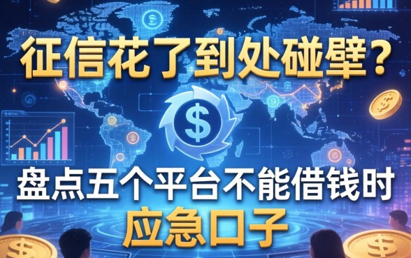 征信花了到处碰壁？盘点五个平台不能借钱时的应急口子