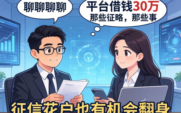 聊聊在平台借钱30万的那些事，征信花户也有机会翻身