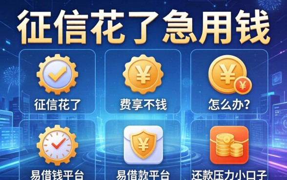 征信花了急用钱怎么办？分享五个易借钱平台还款压力小的口子