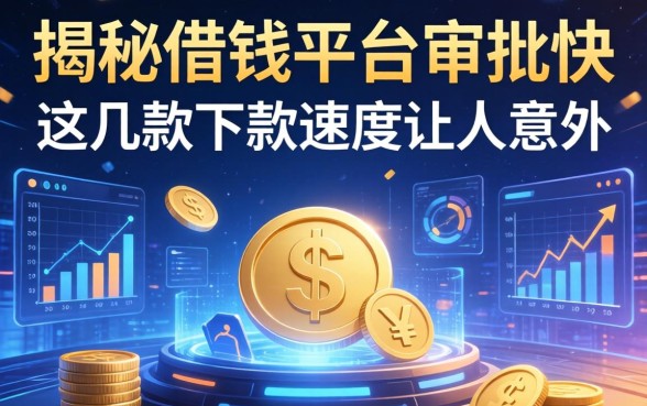 揭秘借钱平台审批快：这几款下款速度让人意外