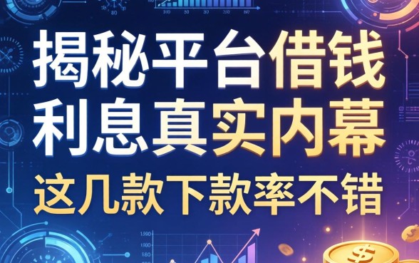 揭秘平台借钱利息真实内幕，这几款下款率不错