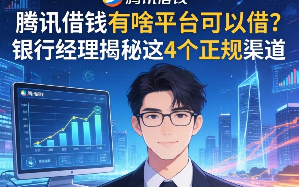 腾讯借钱有啥平台可以借？银行经理揭秘这4个正规渠道
