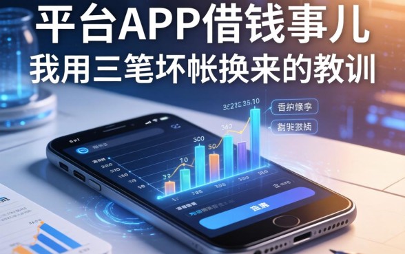 平台APP借钱这事儿，我用三笔坏账换来的教训