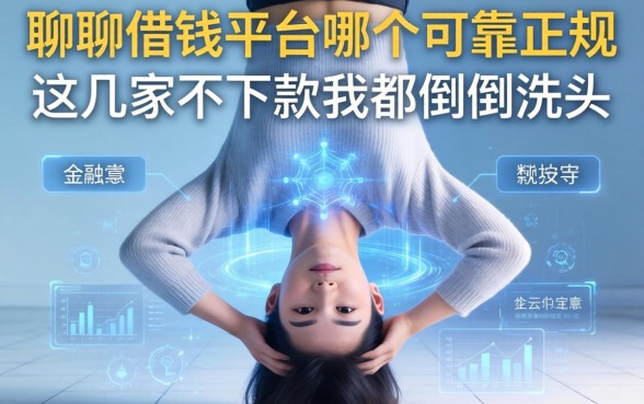 聊聊借钱平台哪个可靠正规，这几家不下款我都倒立洗头