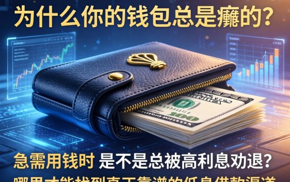 为什么你的钱包总是瘪的？急需用钱时，是不是总被高利息劝退？哪里才能找到真正靠谱的低息借款渠道？