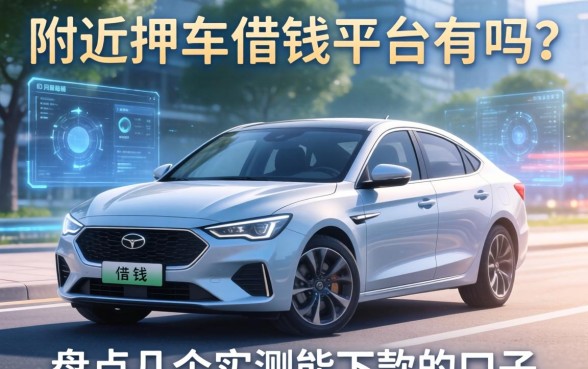 附近押车借钱的平台有吗？盘点几个实测能下款的口子