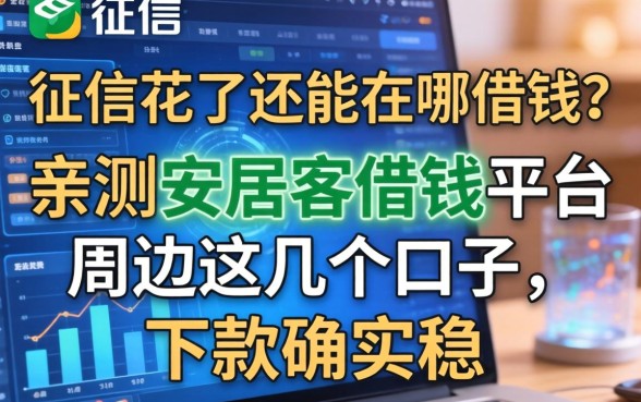 征信花了还能在哪借钱？亲测安居客借钱平台周边这几个口子，下款确实稳