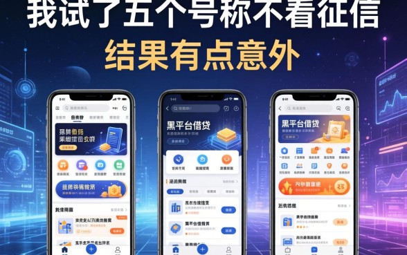 我试了五个号称不看征信的黑平台借钱软件，结果有点意外