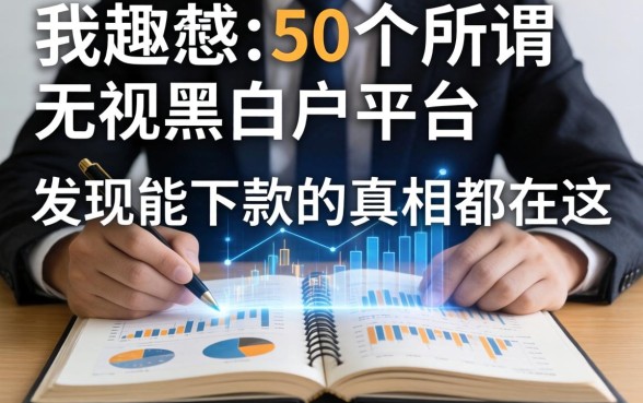 我翻了50个所谓无视黑白户的平台，发现能下款的真相都在这