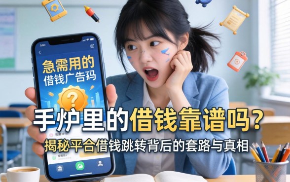急需用钱手忙脚乱？手机里的借钱广告靠谱吗？揭秘平台借钱跳转背后的套路与真相