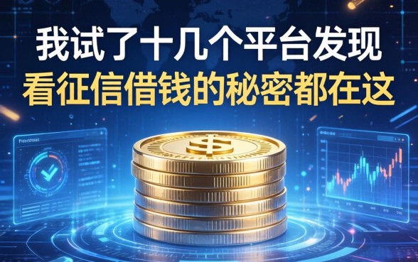 我试了十几个平台，发现不看征信借钱的秘密都在这
