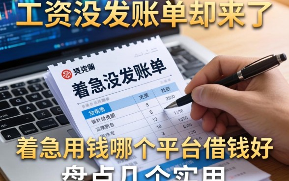 工资没发账单却来了，着急用钱哪个平台借钱好？盘点几个实用的