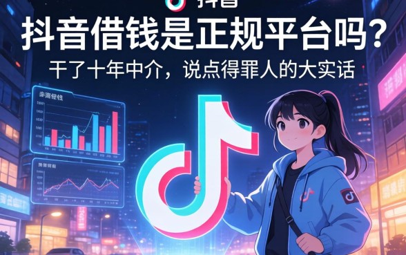 抖音借钱是正规平台吗？干了十年中介，说点得罪人的大实话