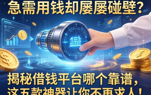 急需用钱却屡屡碰壁？揭秘借钱平台哪个靠谱，这五款神器让你不再求人！