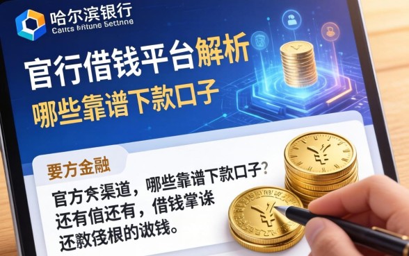 哈尔滨银行借钱平台解析，除了官方渠道还有哪些靠谱下款口子？