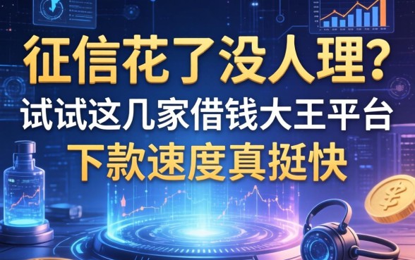 征信花了没人理？试试这几家借钱大王平台，下款速度真挺快