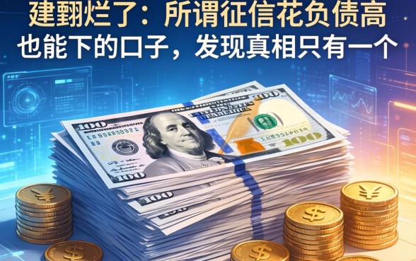 我翻烂了那堆所谓征信花负债高也能下的口子，发现真相只有一个