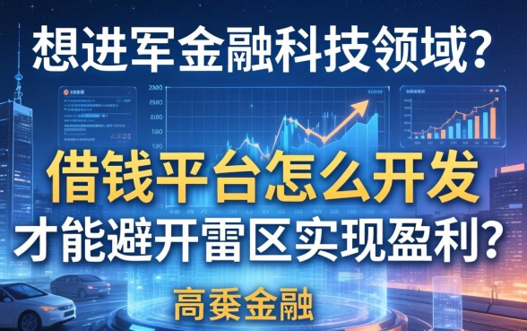想进军金融科技领域？借钱平台怎么开发才能避开雷区实现盈利？