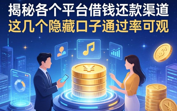 揭秘各个平台借钱还款渠道，这几个隐藏口子通过率可观