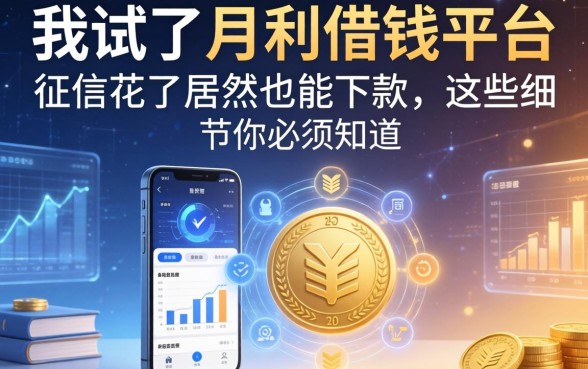 我试了月利借钱平台，征信花了居然也能下款，这些细节你必须知道