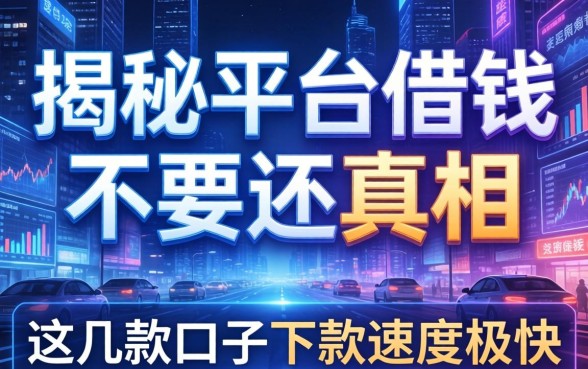揭秘平台借钱不要还的真相，这几款口子下款速度极快