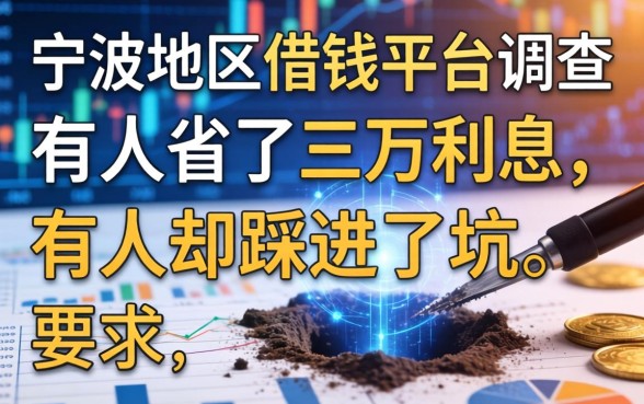 宁波地区借钱平台调查：有人省了三万利息，有人却踩进了坑