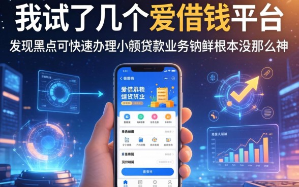 我试了几个爱借钱平台，发现黑户可快速办理小额贷款业务的软件根本没那么神