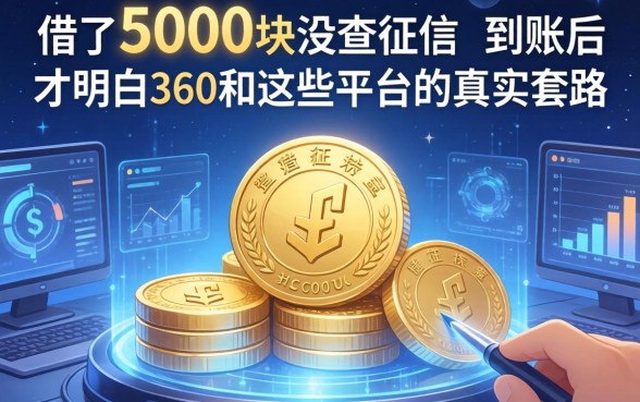 我借了5000块没查征信，到账后才明白360和这些平台的真实套路