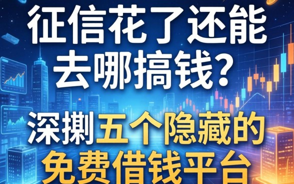 征信花了还能去哪搞钱？深扒五个隐藏的免费借钱平台