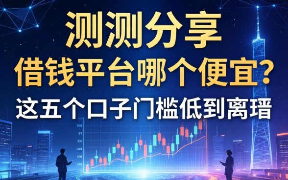 实测分享：借钱平台哪个便宜？这五个口子门槛低到离谱