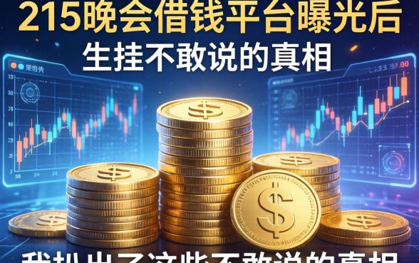 315晚会借钱平台曝光后，我扒出了这些不敢说的真相
