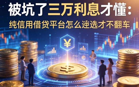 被坑了三万利息才懂：纯信用借钱平台怎么选才不翻车