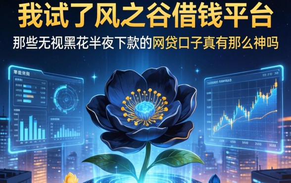 我试了风之谷借钱平台，那些无视黑花半夜下款的网贷口子真有那么神吗